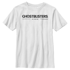 Boy's Ghostbusters Black Logo T-Shirt - 1 of 4