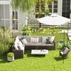 Outsunny String Light Poles, Steel Hanging Lighting Stand for Patio, Backyard, Deck, Wedding, Party - 3 of 4
