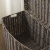 SEVOBAL Laundry Bags and Baskets Round Woven Basket Durable and Lightweight Design with Handles for Organizing Towels, Toys, Brown, 14"*8.5"*15" - 3 of 4