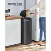 SONGMICS Motion Sensor Trash Can, 13 Gallon Automatic Kitchen Garbage Can, Multi-Colored Indicator Lights, Ozone Odor Control - image 2 of 4