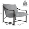 Modern Sling Accent Chair, Comfy Fabric Living Room Chairs with Heavy Duty Metal Frame, Lounge Reading Armchair - 2 of 4
