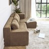 LOVMOR Modular Sectional Sofa, Modern 3-Seater Couch with Extra Deep Seat and Wide Arms, Comfy Upholstered Furniture for Living Room, Bedroom, Office - 3 of 4