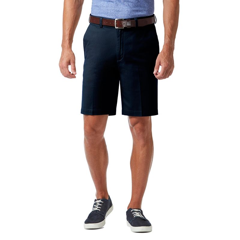 Haggar Men's Regular Fit Flat Front Stretch Chino Shorts, 1 of 5