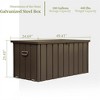 Gulches 100 Gallon Outdoor Storage Deck Box Waterproof, Large Patio Storage Bin for Outside Cushions, Throw Pillows, Garden Tools, Lockable,Dark Brown - 4 of 4