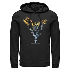 Men's Harry Potter Dragon Flame Silhouette Pull Over Hoodie - 1 of 4