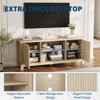 Fluted TV Stand for 65 Inch TV, Modern TV Console Table with Open Shelves & 2 Storage Cabinets, Heavy-Duty Entertainment Center - 3 of 4