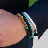 Crucible Men's Skull with Picture Jasper and Matte Onyx Stone Beads Stretch Bracelet - 4 of 4
