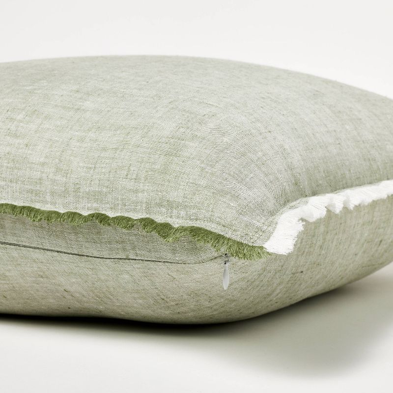 Oversized Reversible Linen Square Throw Pillow with Frayed Edges - Threshold™ designed with Studio McGee, 5 of 11