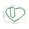 Unique Bargains Heart-Shaped Metal Prevent Tearing Pages Home Office Paper Clip 100 Pcs - 2 of 4