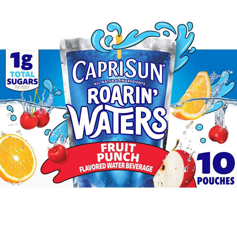 Capri Sun Roaring Waters Fruit Punch Pack - 10pk/6 fl oz Pouches, 1 of 18