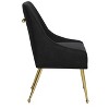 Dining Chair 32.7"H Black & Gold – Velvet Upholstered Seat with Gold Metal Legs by Zuo Modern - 4 of 4