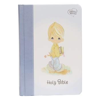Nkjv, Precious Moments Small Hands Bible, Blue, Hardcover, Comfort Print - by  Thomas Nelson