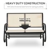 MOEPISY 2-Person Outdoor Glider Bench, Patio Double Swing Rocking Chair Loveseat - 3 of 4