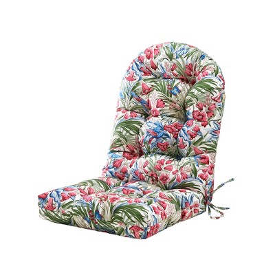 Outdoor Adirondack Chair Cushion for Patio Furniture,Tufted Thick Seat & Round High Back Rocking Oudoor Colorful Cushion, 48"x21"x4" inches,Floral