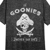 The Goonies Never Say Die Crew Neck Short Sleeve Black Heather Women's Night Shirt - image 2 of 2