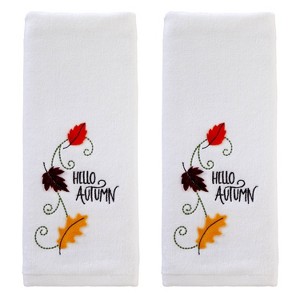 2pc Hello Autumn Leaves Hand Towel Set - SKL Home - 1 of 4