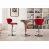 PAGED Luxurious Modern Bar Stools Adjustable Swivel Bar Chairs with Chrome Base for Kitchen Island, Pub, Set of 2 - 4 of 4