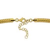 EVERLY JEWELRY | Yellow Plated Sterling Silver 3 5/8 CT TGW Cubic Zirconia Flat Omega Style Necklace, 16.5"+2" Ext. - 4 of 4