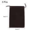 Unique Bargains Wedding Gift Microfiber Soft Drawstring Storage Bag 3 Pcs - 2 of 3