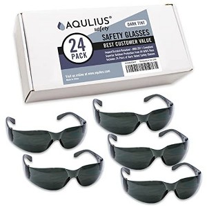Aqulius 24 Pack Tinted Safety Glasses Shaded Sunglasses UV Resistant for Construction, Outdoor Work, Shooting - 1 of 4