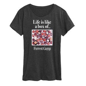 Women's - Forrest Gump - Life Is Like A Box Of Chocolates Short Sleeve Graphic T-Shirt - 1 of 4
