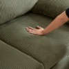 Mocamel 64" Green 3-in-1 Adjustable Sleeper Sofa, Convertible Sofa Bed with 2 Pillows & Side Pockets, Soft Corduroy for Living Room - 4 of 4