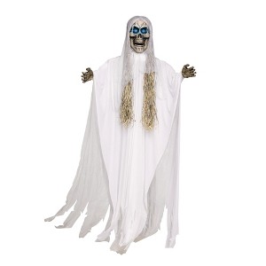 Funworld Light-Up 10ft Hanging Skull Reaper Yard Décor - 1 of 4