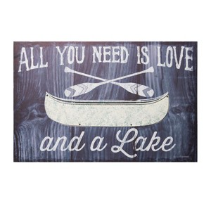 Beachcombers Love And A Lake Wall Art 15.75 x 23.62 x 1.57 Inches. - 1 of 1