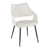 LumiSource Set of 2 Curvo High Back Upholstered PU Chair - 2 of 4