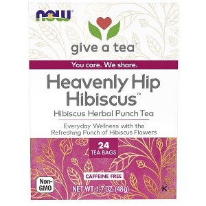 Now Foods Heavenly Hip Hibiscus Caffeine Free  -  24  Tea Bags Box - 1 of 4