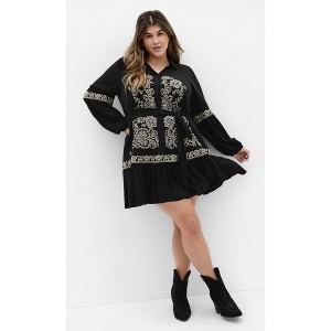 Women's Plus Size Marlie Dress - black | CITY CHIC - 1 of 4