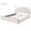 Queen Size Upholstered Platform Bed with Cloud-shaped Headboard-ModernLuxe - 3 of 4
