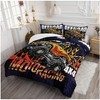 Boersma Monster Truck Comforter Set, Monster Truck with Fire Pattern Racing Sport Bedding, Moto Racing Theme Bedding Room Decor - 3 of 4