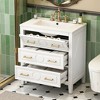 TiramisuBest 30'' Bathroom Vanity with Ceramic Sink Combo, Free Standing Single Vanity Set with 3 Drawers, Solid Wood Frame Bathroom Storage Cabinet - 3 of 4