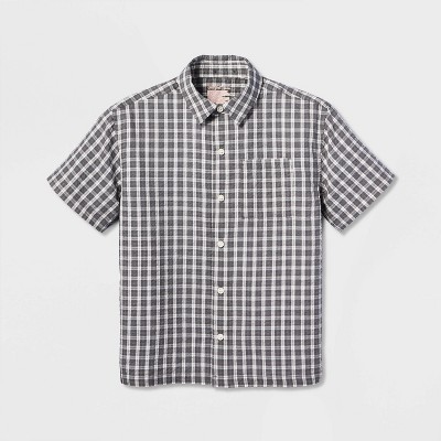Детские рубашки Cat & Jack Boys' Short Sleeve Relaxed Fit Plaid Button-Down Shirt - Cat & Jack™ Charcoal Gray S — фото 2