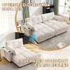 Oversized Corduroy Chaise Lounge Chair Sleeper Sofa Bed with Adjustable Backrest, USB Port & Cup Holder for Bedroom Living Room-3irtyhousy - 3 of 4