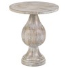 20" Pedestal Accent Table with Round Mango Wood Top ¨C Ideal for Living Room or Entryway - 2 of 4
