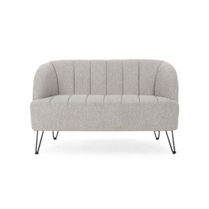NicBex Small Modern Loveseat Sofa Upholstered Comfy Fabric 2 Seater Couch with Metal Legs for Living Room,Apartment - 1 of 4