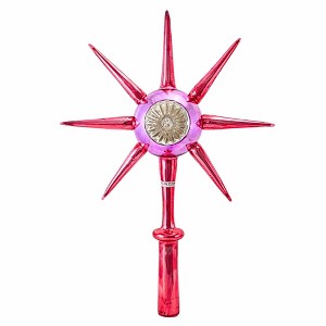 Cody Foster 12.5 Inch Star Of Whimsy Tree Topper Pink/Lavender Christmas Tree Topper , Christmas Decor Finial Reflector (1PC) - 1 of 4