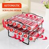 FONTOI 6"L X 8"W 2PCS 4-Tier Can Organizer Rack Stackable Beverage Dispenser for Refrigerator Efficient Storage Solution for Kitchen, Black, 18"*6"*8" - 3 of 4