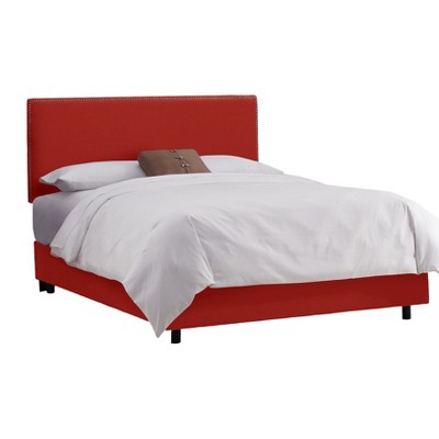 Skyline Furniture Arcadia Nailbutton Linen Bed and Headboard Collection