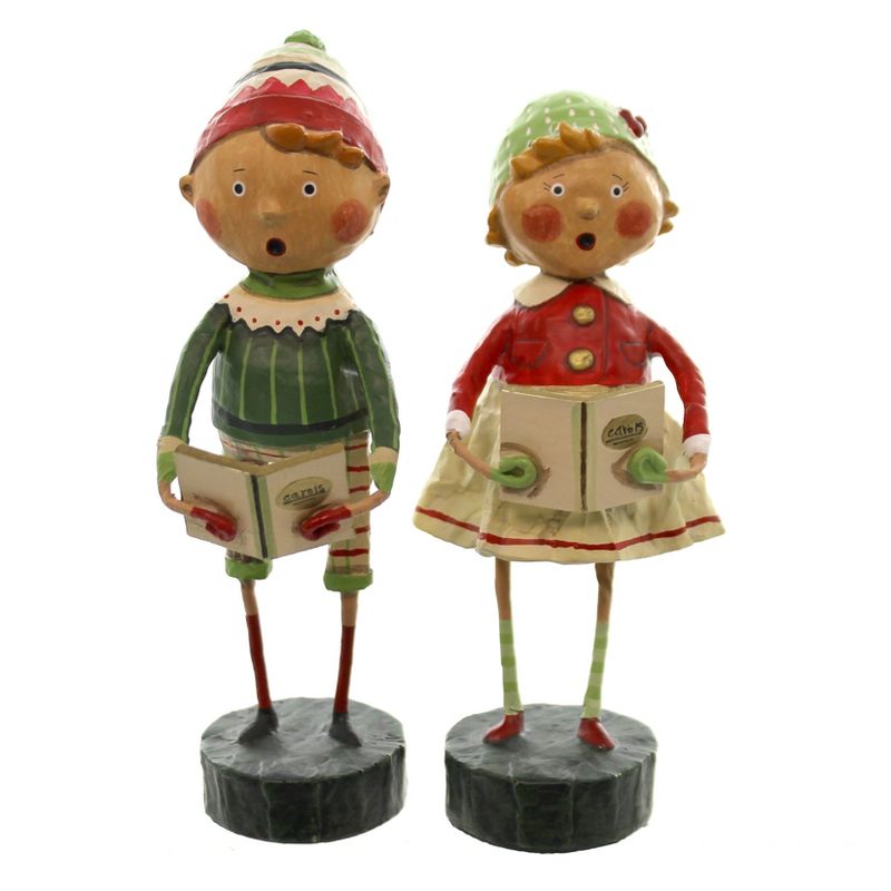 Lori Mitchell 6.5 Inch Henry & Holly Come A Caroling Singing Christmas Caroling Figurines, 1 of 4