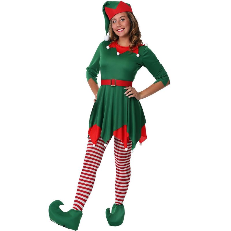 HalloweenCostumes.com Women's Plus Size Santa's Helper Costume, 1 of 3