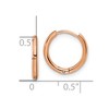 Chisel Stainless Steel Polished Rose IP-plated 1.6mm Hinged Hoop Earrings - 4 of 4