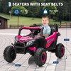 12V Kids UTV Ride-On Truck w/ Remote - 4WD/2WD Switchable, EVA Tires, Bluetooth, LED Lights (Ages 3-8, 133lbs Capacity) - 2 of 4
