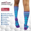 Bison Life Over The Calf Graduated Compression Socks (12-15 mm/Hg), Anti-Fatigue, Fits Women & Men, One Size - 4 Pairs - 3 of 4