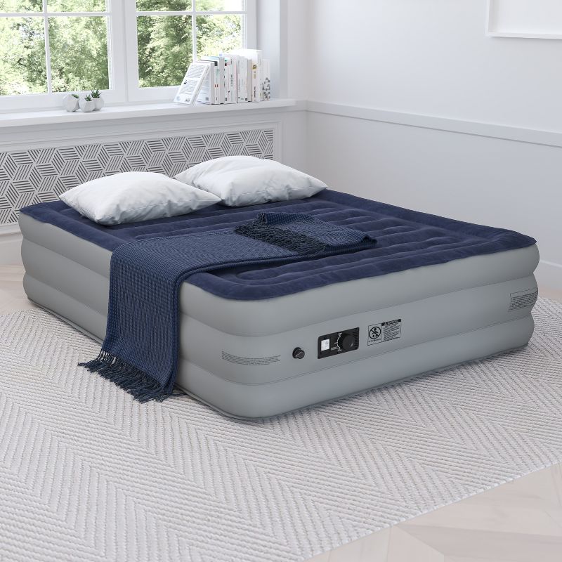 Flash Furniture 18 inch Air Mattress with ETL Certified Internal Electric Pump and Carrying Case, 3 of 15