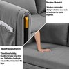 54" Modern Convertible Sofa Bed With 2 Detachable Arm Pockets Velvet Loveseat Sofa With Pull Out Bed 2 Pillows Adjustable Backrest Design Armrests - 4 of 4