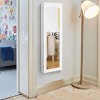 Tangkula Wall/Door Mounted Jewelry Armoire w/Mirror & LED Lights Brown/White - 3 of 4