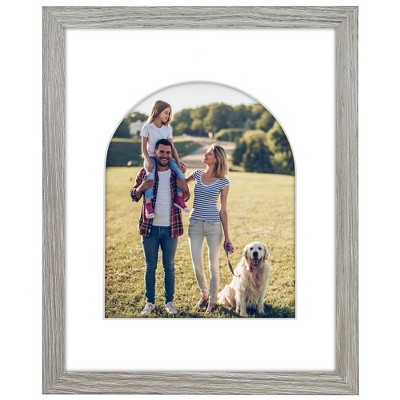 Americanflat 11x14 Picture Frame with Mat - Arch, Oval & Wavy Designs - Stylish Decor for Living Rooms, Dorms, Offices & More